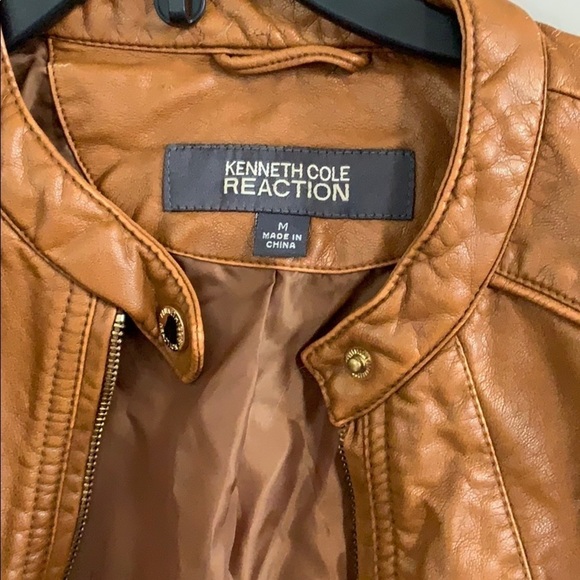 Kenneth Cole reaction tan bomber jacket - Picture 7 of 8